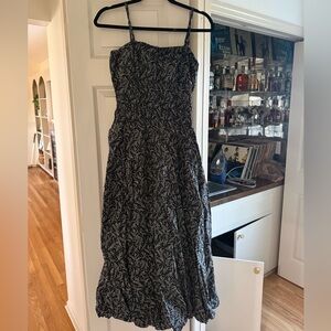 Madewell Black and White Floral Maxi Dress